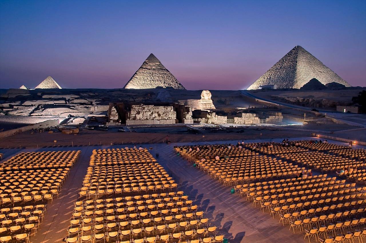 Illuminated Sound & Light Show at the Giza Pyramids