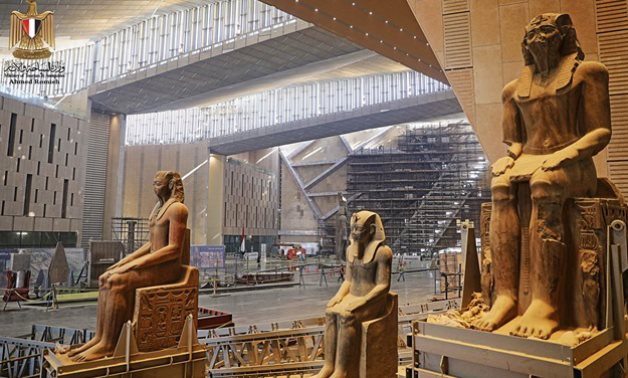 Pyramids and Giza Plateau Egyptian Museum from Ain El Sokhna Port